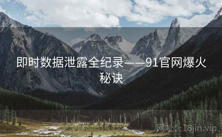 即时数据泄露全纪录——91官网爆火秘诀