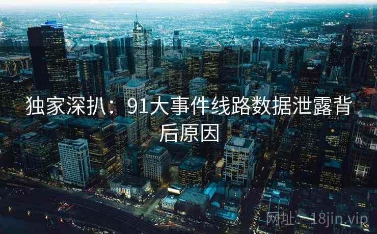 独家深扒：91大事件线路数据泄露背后原因