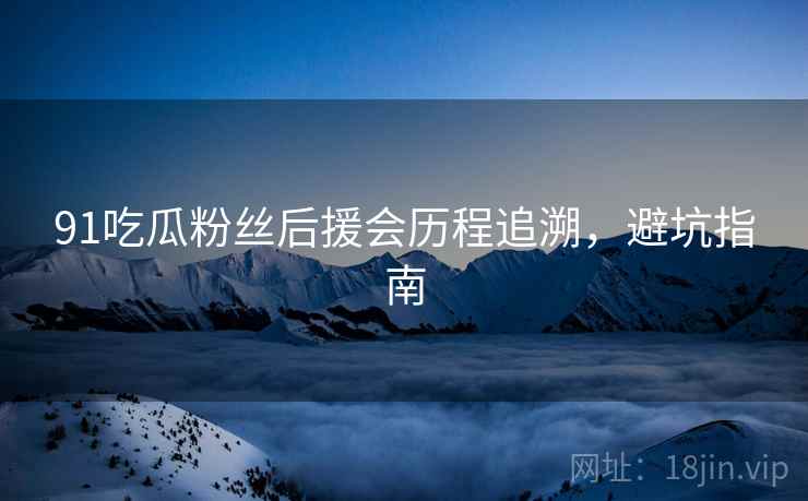 91吃瓜粉丝后援会历程追溯，避坑指南