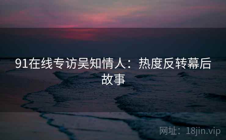 91在线专访吴知情人：热度反转幕后故事