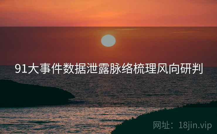 91大事件数据泄露脉络梳理风向研判