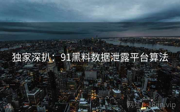 独家深扒：91黑料数据泄露平台算法