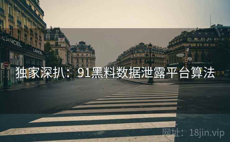 独家深扒：91黑料数据泄露平台算法