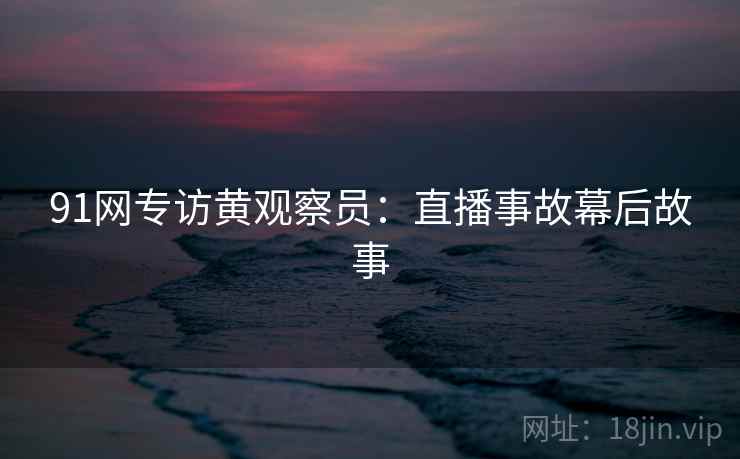 91网专访黄观察员：直播事故幕后故事